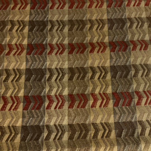 Mesa Auburn Beige Chenille Chevron Stripe Upholstery Fabric