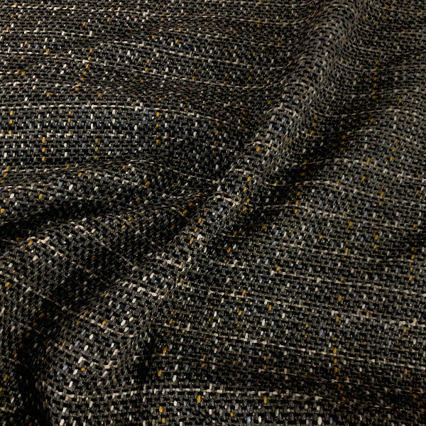 Mingled Slate Gray Tweed Upholstery Fabric