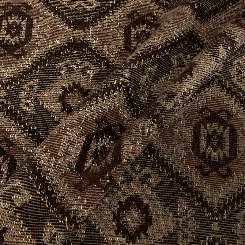 Mini Colorado Cafe Brown Chenille Southwest Upholstery Fabric