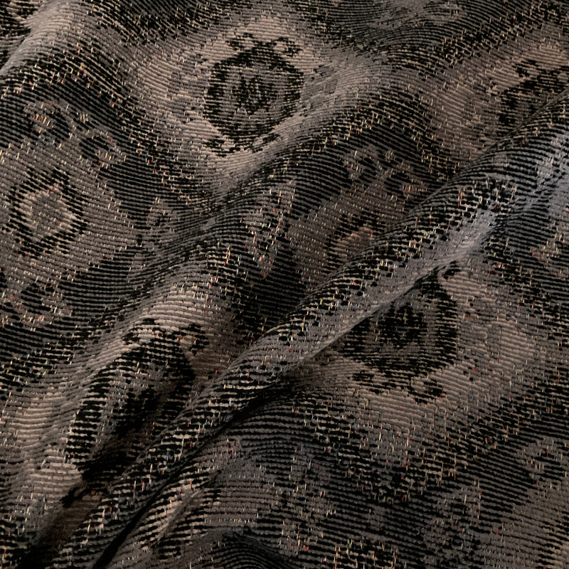 Mini Colorado Onyx Gray Chenille Southwest Upholstery Fabric