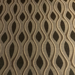 Molton Wave Onyx Black Upholstery Fabric