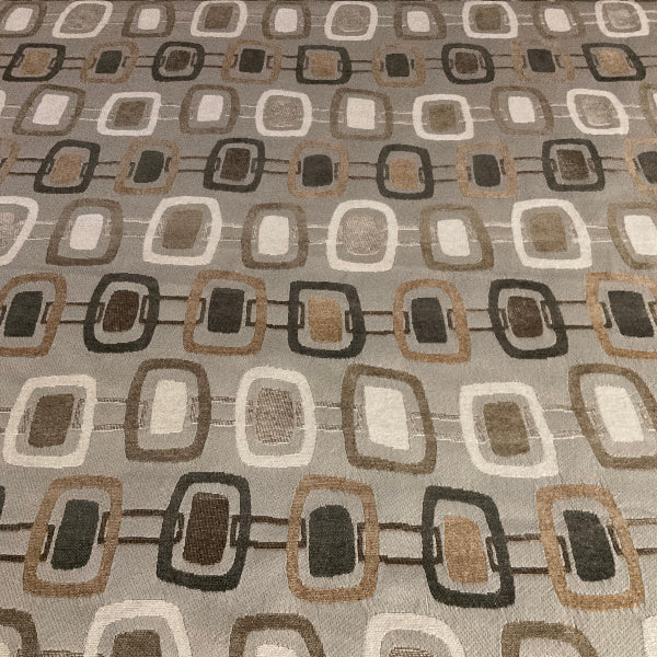 Party Line Sand Gray Geometric Upholstery Fabric
