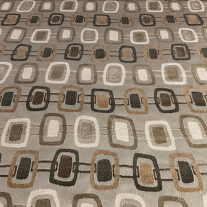 Party Line Sand Gray Geometric Upholstery Fabric