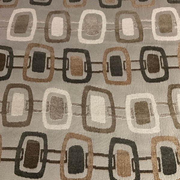 Party Line Sand Gray Geometric Upholstery Fabric