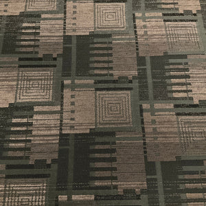 Piano Sea Green Beige Geometric Chenille Upholstery Fabric