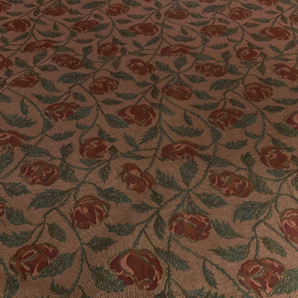 Pink Green Rose Floral Desinger Upholstery Fabric