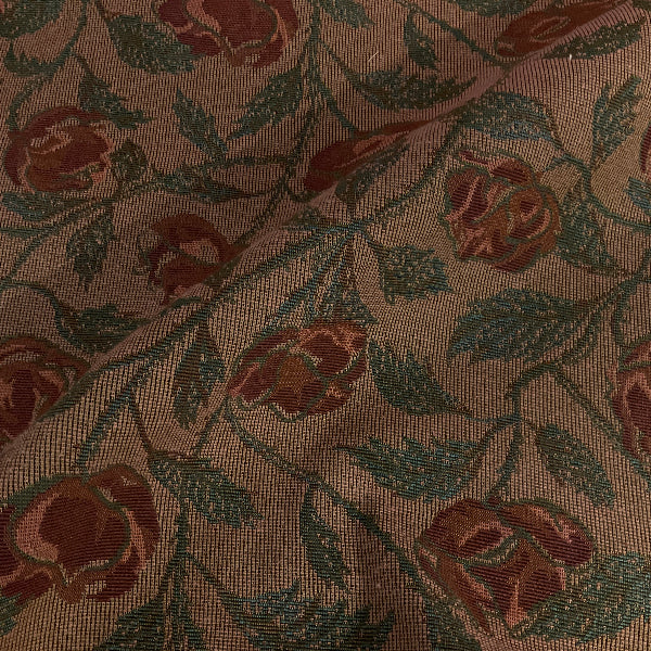 Pink Green Rose Floral Desinger Upholstery Fabric