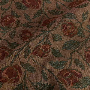 Pink Green Rose Floral Desinger Upholstery Fabric