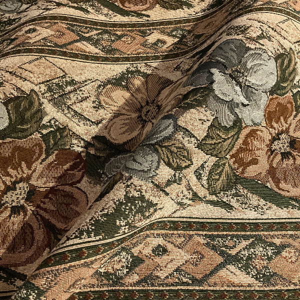 Poetic Pastels Chestnut Panel Stripe Upholstery Fabric