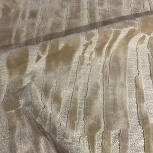 Radiate Textiles Lyric Cream Cut Velvet Beige Upholstery Fabric