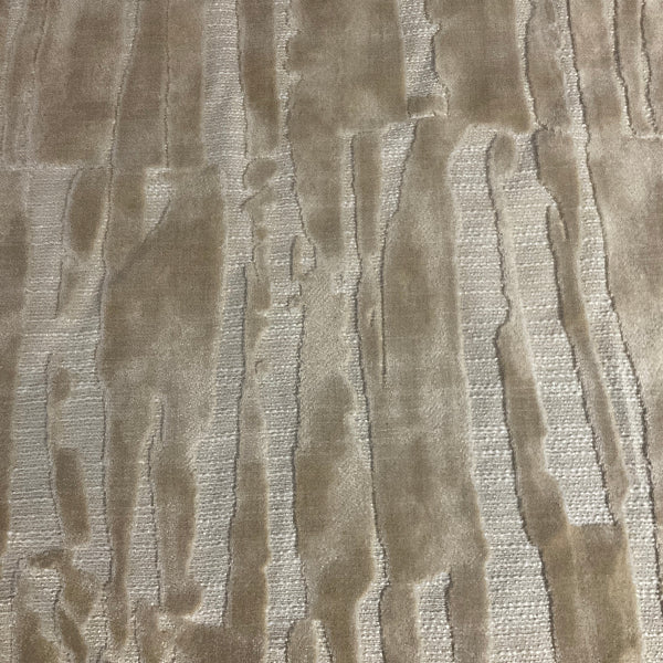 Radiate Textiles Lyric Cream Cut Velvet Beige Upholstery Fabric