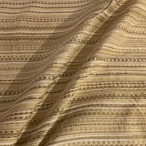 Ragtime Cream Beige Chenille Stripe Upholstery Fabric
