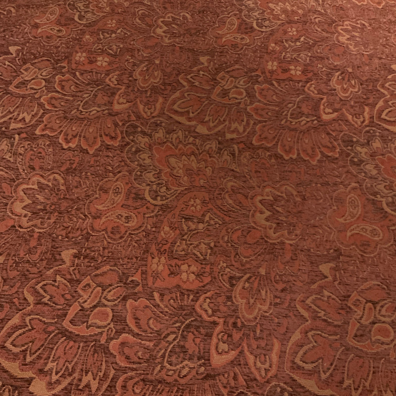 Rebecca Paprika Red Paisley Upholstery Fabric