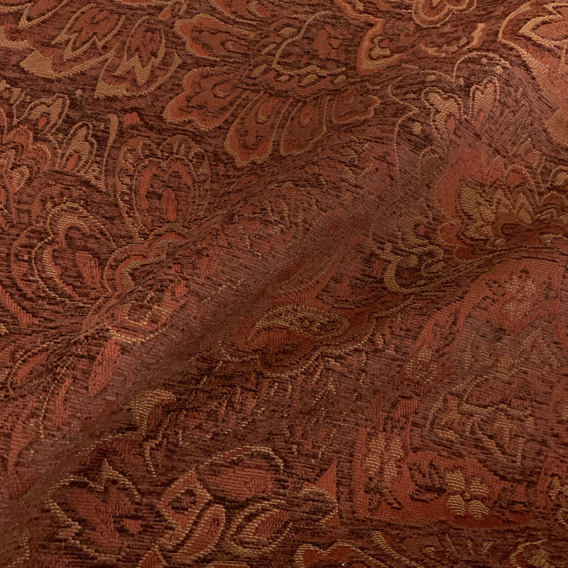 Rebecca Paprika Red Paisley Upholstery Fabric