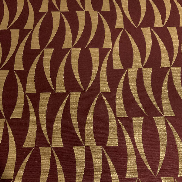 Red Beige Geometric Design Upholstery Fabric