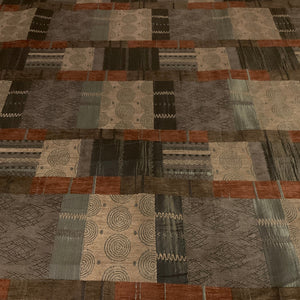 Regal Mod Square Brown Geometric Upholstery Fabric