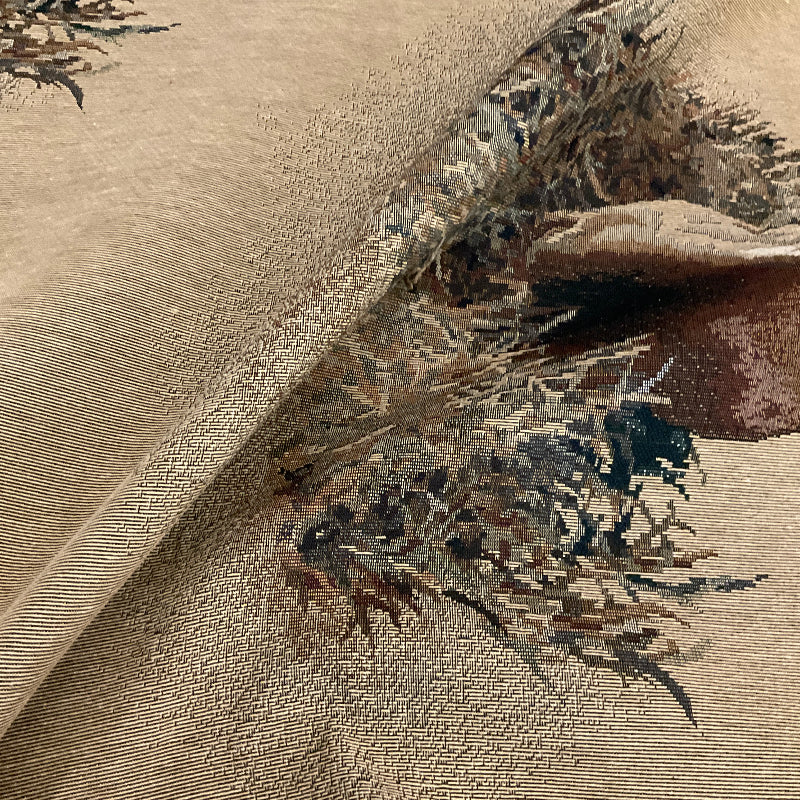 Regal Mule Deer Stone Brown Wildlife Upholstery Fabric
