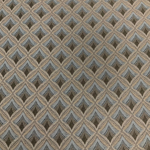 Regal Ogee Spa Blue Geometric Upholstery Fabric
