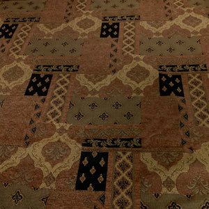 Riverside Cocoa Brown Geometric Chenille Upholstery Fabric