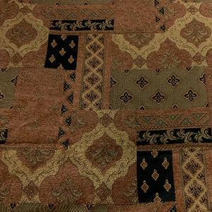 Riverside Cocoa Brown Geometric Chenille Upholstery Fabric