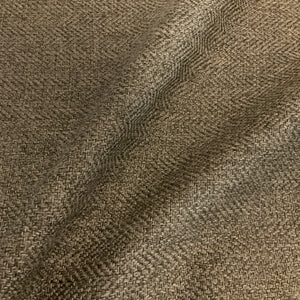 Romero Teak Brown Chenille Chevron Upholstery Fabric