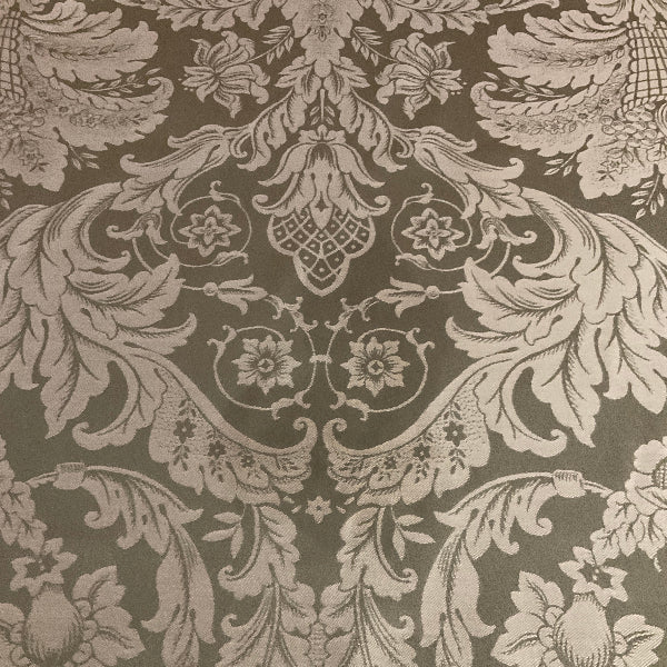 Sage Green Ivory Damask Tapestry Upholstery Fabric