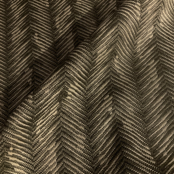 Shona Pearle Gray Herringbone Stripe Upholstery Fabric