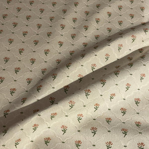 Small White Floral Design Upholstery Fabric