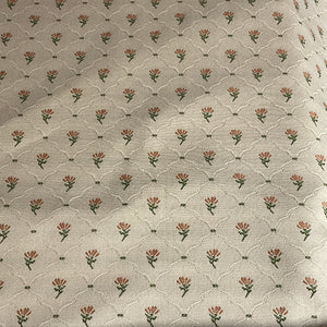 Small White Floral Design Upholstery Fabric