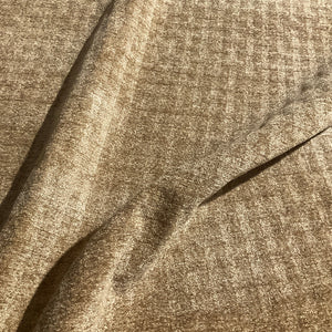 Solid Brown Chenille Check Upholstery Fabric