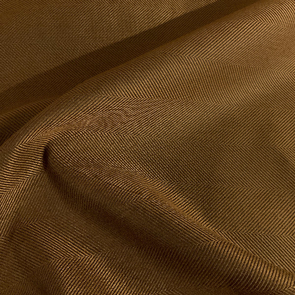 Solid Brown Herringbone Stripe Upholstery Fabric