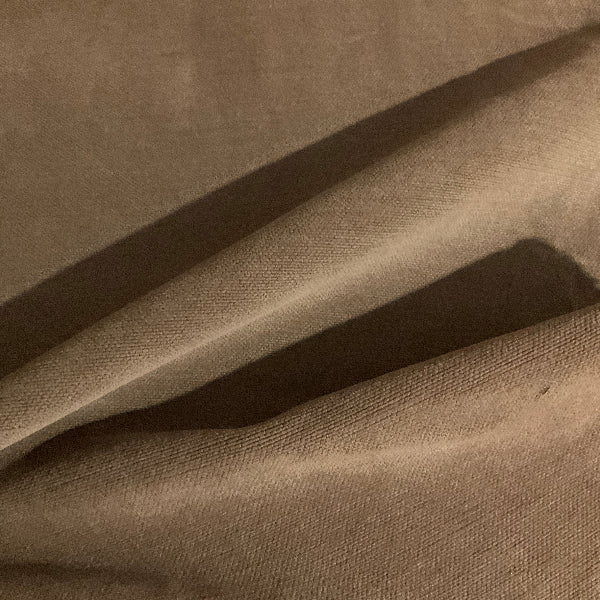 Solid Olive Brown Chenille Upholstery Fabric