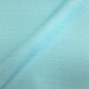 Solitude Teal Blue Herringbone Stripe Upholstery Fabric