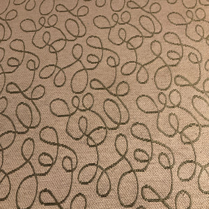 Squiggle Wheat Beige Chenille Upholstery Fabric