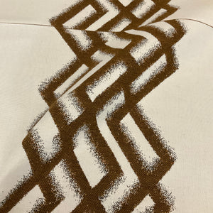 Sunbrella Abraided Lattice Teak Lumbar Pillow Panel Outdoor Upholstery Fabric