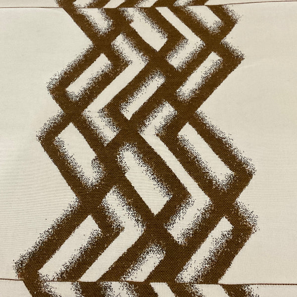 Sunbrella Abraided Lattice Teak Lumbar Pillow Panel Outdoor Upholstery Fabric