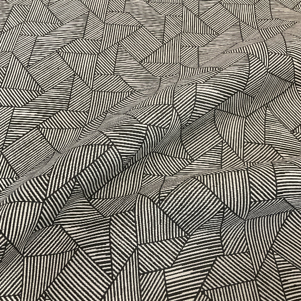 Sunbrella Acuco Zebra Geometric Black Outdoor Upholstery Fabric