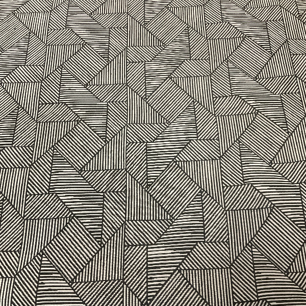 Sunbrella Acuco Zebra Geometric Black Outdoor Upholstery Fabric