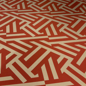 Sunbrella Angles Lipstick Red Outdoor Upholstery Fabric