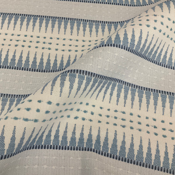  Sunbrella Backgammon Cloud Blue Outdoor Upholstery Fabric
