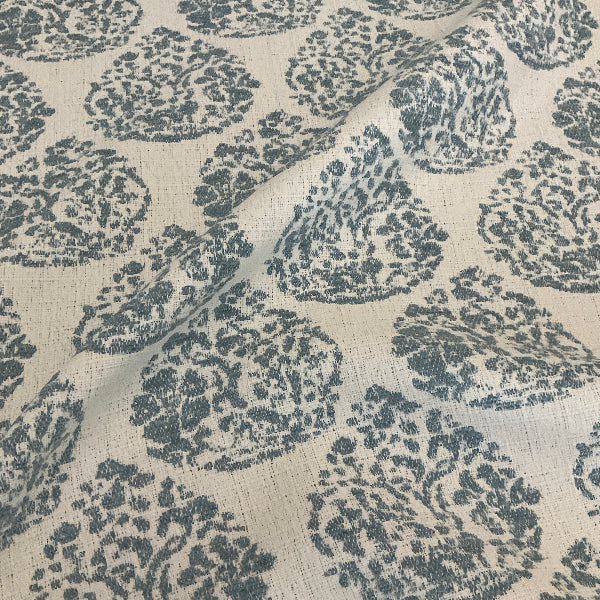 Sunbrella Boheme Paisley Mist Blue Outdoor Upholstery Fabric
