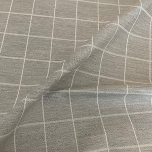 Sunbrella Boxi Fog Gray Check Outdoor Upholstery Fabric