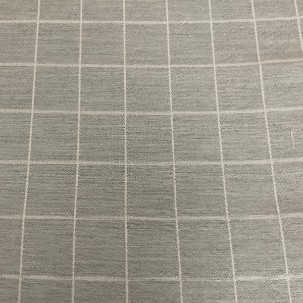 Sunbrella Boxi Fog Gray Check Outdoor Upholstery Fabric