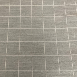 Sunbrella Boxi Fog Gray Check Outdoor Upholstery Fabric