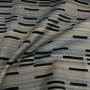 Sunbrella Break Denim Blue Stripe Outdoor Upholstery Fabric