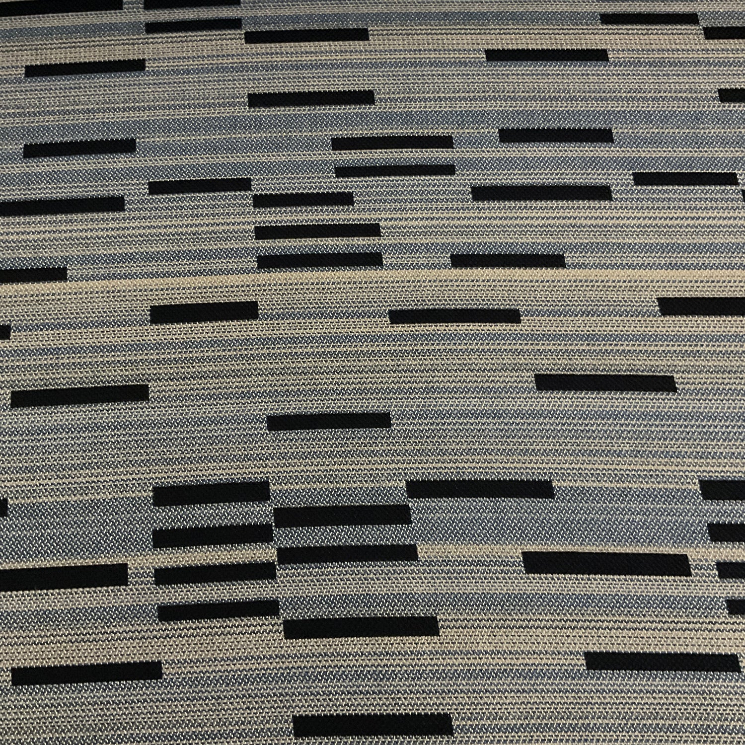 Sunbrella Break Denim Blue Stripe Outdoor Upholstery Fabric