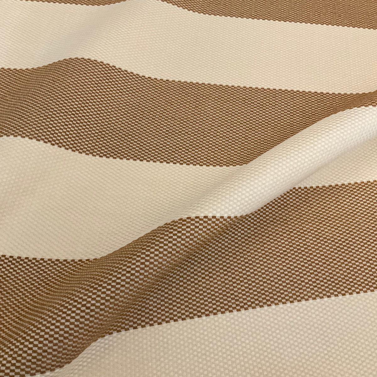 Sunbrella Carlsbad Way Latte Brown Stripe Outdoor Upholstery Fabric
