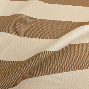 Sunbrella Carlsbad Way Latte Brown Stripe Outdoor Upholstery Fabric