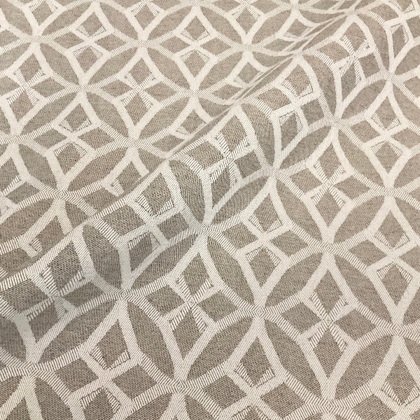 Sunbrella Circle Lattice Shale Gray Outdoor Upholstery Fabric