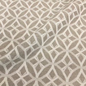 Sunbrella Circle Lattice Shale Gray Outdoor Upholstery Fabric